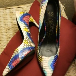 Lust for Life Krush Sz 7 MultiColor Snake Pumps